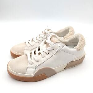 Dolce Vita Zina Lace Up Sneaker Shoes Women's White/Tan Size US5.5 EU36